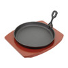 Olympia Cast Iron Round Sizzler with Wooden Stand CC311