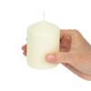 Ivory Pillar Short 3inch Candle (Pack of 12) CR448