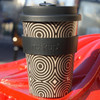 Huskup Art Deco Circles Reusable Eco Coffee Cup 400ml FT138