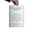 Vogue Brushed Steel Food Allergy Sign A4 GM816