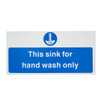 Vogue Hand Wash Only Sign L952