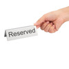 Olympia Brushed Steel Reserved Table Sign (Pack of 10) U051