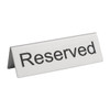 Olympia Brushed Steel Reserved Table Sign (Pack of 10) U051