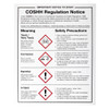 Vogue COSHH Regulations Sign W396