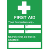 First Aiders Nearest First Aid Box Sign Y922