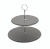 Genware Slate 2-Tier Cake Stand 20/25cm