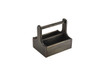 Medium Black Wooden Table Caddy