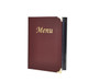 A4 Menu Holder Wine Red 8 Pages