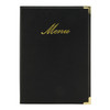 Classic A5 Menu Holder Black 4 Pages Group Image