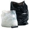 White and Black Refuse Sacks, alongside a small Black Rolled Bin Liner.