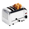 Dualit 4 Slice Vario Toaster  with two toaasted bread.