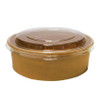 Compostable Round Kraft Takeaway Containers 149mm Wide 750ml.
