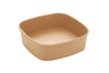 Compostable Square Kraft Takeaway Containers 17 x 17cm 900ml