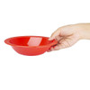 Hand holding Olympia Kristallon Polycarbonate Bowls Red 172mm.