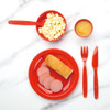 Olympia Kristallon Polycarbonate Plates Red 230mm with other polycarbonate items with content.