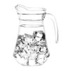 Olympia Glass Jugs 1Ltr with ice cubes and water.