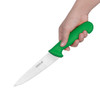 Hygiplas Chef Knife Green 16cm in hand.