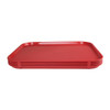 Sid top view of Olympia Kristallon Polypropylene Fast Food Tray Red Large 450mm.