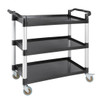 Vogue Polypropylene Mobile Trolley Large side view.