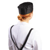 Whites Chef Skull Cap Polycotton Black worn by Chef back view.