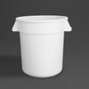 Full shot of Vogue Polypropylene Round Container Bin White 38Ltr.