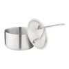 Vogue Aluminium Saucepan 0.7Ltr  with lid on the side.
