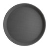 Olympia Round Non Slip Tray Black 11in