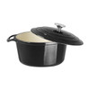 Vogue Black Round Casserole Dish 3.2Ltr GH300