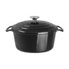 Vogue Black Round Casserole Dish 4Ltr GH301