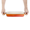 Vogue Orange Cast Iron Casserole Dish 1.8Ltr GH321