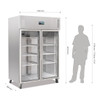 Polar G-Series Upright Double Door Gastro Display Fridge 1200Ltr CW198