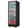 Nisbets Essentials Upright Display Fridge Black 346Ltr DG280