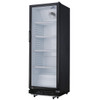 Nisbets Essentials Upright Display Fridge Black 346Ltr DG280