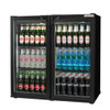 Autonumis Popular Double Hinged Door Maxi Back Bar Cooler Black A21089 GN367