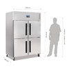 Polar G-Series Upright Double Stable Door Gastro Freezer 1200Ltr CW196