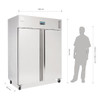 Polar U-Series Upright Double Door Fridge 1300Ltr U634