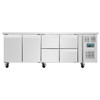 Polar U-Series Double Door and 4 Drawer Counter Fridge 476Ltr UA021