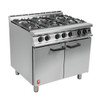 Falcon 6 Burner Dominator Plus Oven Range G3101 Natural Gas with Feet DK940-N