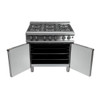 Falcon 6 Burner Dominator Plus Oven Range G3101 Propane Gas with Feet DK940-P