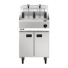 Lincat Opus 800 Single Tank Twin Basket Free Standing Natural Gas Fryer 600mm OG8107 DM534-N