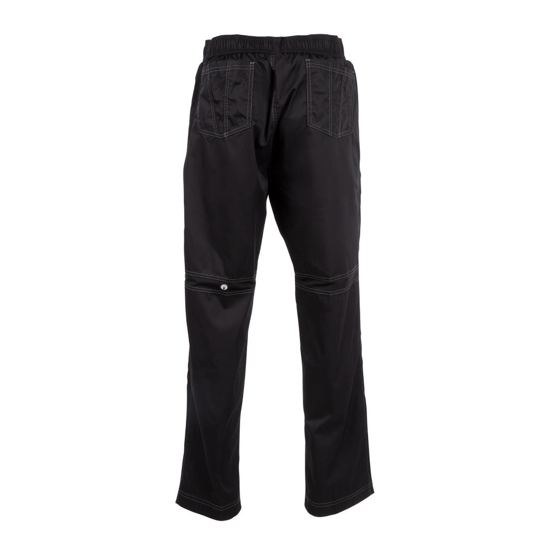 Chef Works Unisex Cool Vent Baggy Chefs Trousers Black L B187-L
