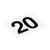 Olympia Plastic Table Numbers Inserts 1-25 GC086