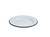 Enamel Wide Rim Plate White & Blue 20cm