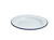Enamel Wide Rim Plate White & Blue 24cm