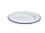 Enamel Wide Rim Plate White & Blue 26cm