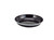 Enamel Rice/Pasta Plate Black with White Rim 24cm