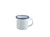 Enamel Mug White with Blue Rim 36cl/12.5oz