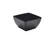 Black Melamine Curved Square Bowl 19cm