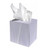 Cube White 2 Ply Facial Tissue in a box ready to be pulled