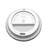 Full shot of Coffee Cup Lid for 12 & 16 oz Cups White.
